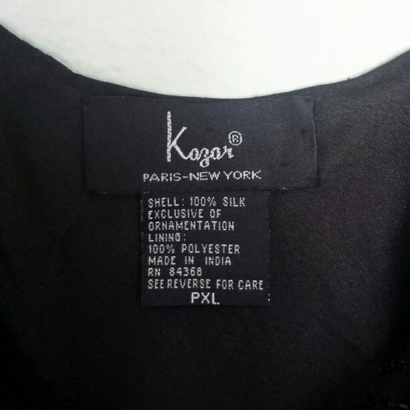 Lawrence Kazar Beaded Silk Dress Tank size P XL - Picture 5 of 5